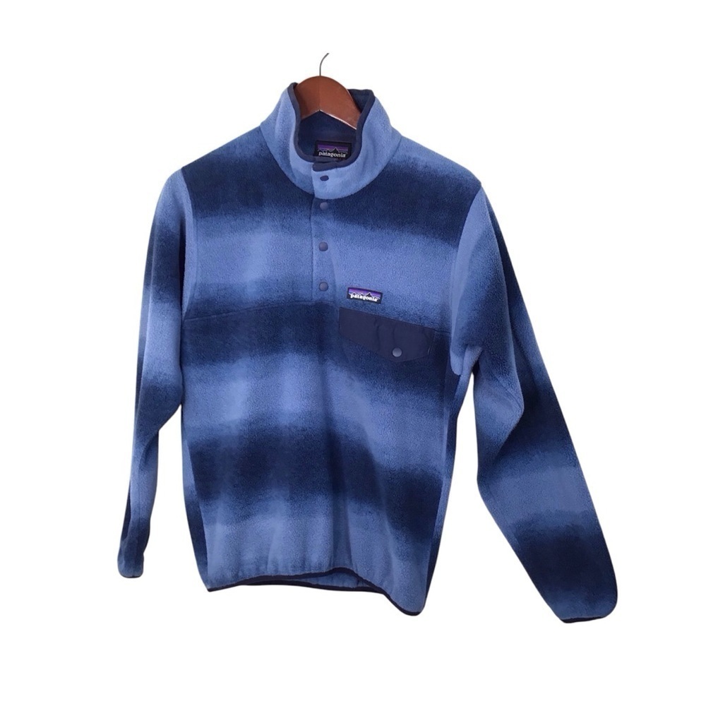 Patagonia Lightweight Synchilla Snap-T Pullover in Hand Dipped Navy Blue Size XS